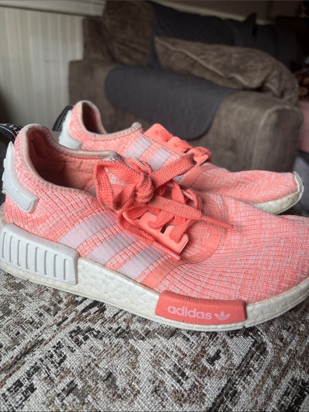 adidas Boost Coral Pink Knit NMD-Inspired Sneakers